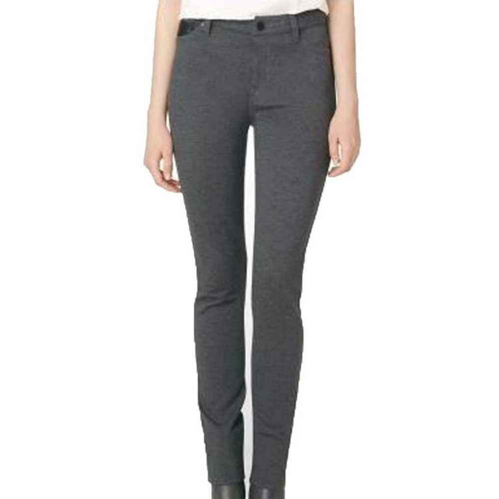 Calvin Klein Jeans Gray Slim Fit 5-Pocket Pants Womens Size 12 Skinny Ponte